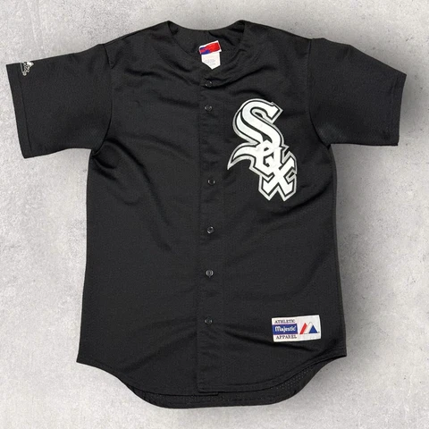 Chicago White Sox MLB Baseball Jersey Majestic M Sewn Retro Rare Mesh Vintage Cover