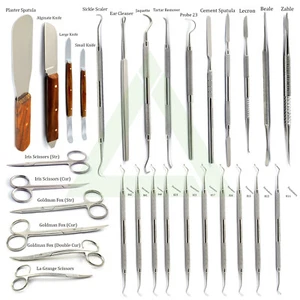 Dental Spoon Excavators Tooth Calculus Plaque Remover Waxing Modeling Carvers CE - Picture 1 of 31
