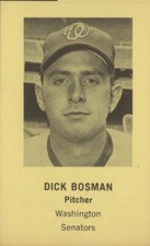  2 1970 Washington Senators Dick Bosman & John Roseboro  Traffic  Baseball Card