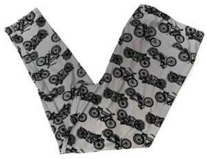OS LuLaRoe Leggings ~ MOTORRÄDER MUSTER ~ Größen 2-10, ONE SIZE - Bild 1 von 3