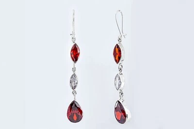 Aretes Gota y Semilla Zirconias .925 PLATA HECHO EN MÉXICO  Foto 1 de 2