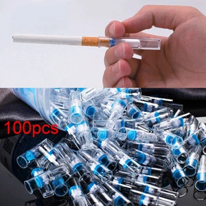 100X Cigaret Cigarette Holder Filters Tar-proof Filtrator Healthy With Adapter - Picture 1 of 9