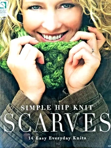 House of White Birches 121053 SIMPLE HIP KNIT SCARVES (14) 48pg booklet 2010 - Picture 1 of 13