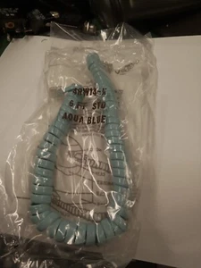 Telephone Handset modular Cord 6ft Aqua Blue General Cable 4HW14-K NEW - Picture 1 of 3