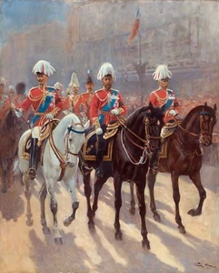 Rey Jorge V Funeral del Rey Eduardo VII Pintura Richard Woodville Reproducción - Imagen 1 de 3