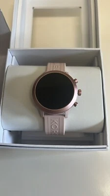 Michael Kors Access MKGO 43mm Case Pink-Tone with Silicone Strap (MKT5070) - Image 1 of 4