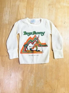 Vintage 80s Bugs Bunny Ski Thermal Kids Size 4 - Picture 1 of 5