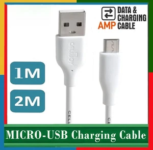 Micro USB Charging Cable Lead 1M 2M for Samsung Galaxy S6 Edge S5 S7 J8 J5 J7 J3 - Picture 1 of 5