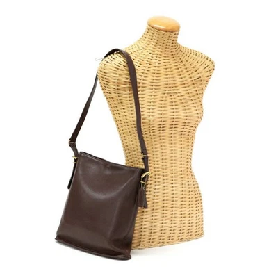 COACH 单肩包钱包 9806 旧皮革棕色 正品 — 第 1/4 张图片