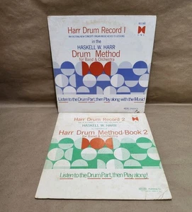 Vtg Harr Drum Method Records 1 & 2 822C-2966 822C-3339 Instructional Play Along - Imagen 1 de 8