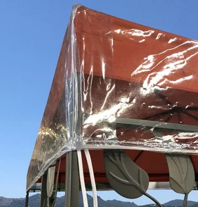 QUICK STAR Pavillon Schutzhaube 3x3m Wasserdicht Transparent Wetterschutz - Bild 1 von 8