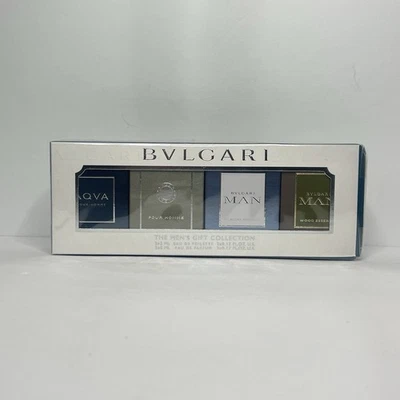 BVLAGRI Hombres Juego de Regalo de Viaje 4 Piezas Aqva, Esencia Glacial, Esencia de Madera, Pour Homme Foto 1 de 4
