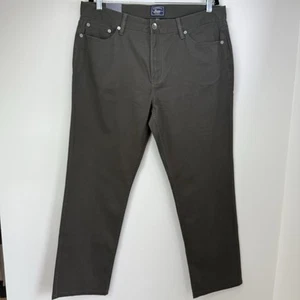 NWT G.H. Bass Straight Leg Pants Gray Stretch Size 36x30 Cotton Blend Casual - Picture 1 of 9