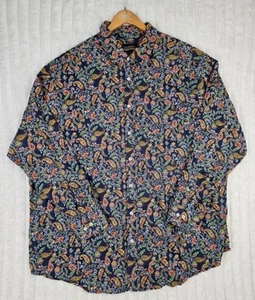 Cremieux Premium Denim Floral Multicolor Button Down Long Sleeve Collared 3XB - Picture 1 of 5