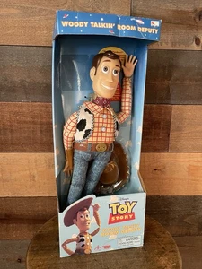 Disney Pixar Toy Story - Woody Talkin' Room Deputy - Doll Figure 1997 Thinkway - Picture 1 of 14