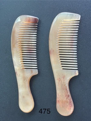 Peine GROSO Cuerno de Oveja Antiestático 100% Natural Local EE. UU. - Gran Regalo - Único  Foto 1 de 4