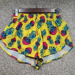 BOA Elite Split Running Shorts 1" Yellow Jellyfish Sz S Women Lined Pull On - Picture 1 of 4