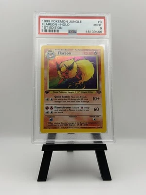 Pokemon 1st Edition Flareon Holo 3/64 Jungle PSA 9 MINT - Image 1 of 2
