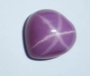 Opaque Star Ruby Heart 11x11 mm Cabochon 6 Rayed Lab-created 1 piece Lot - Picture 1 of 12