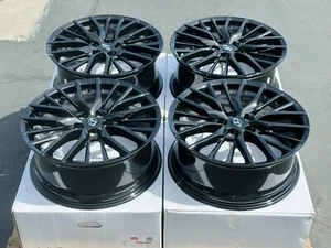 4 New 19" Wheels Black Rims 5x114.3 Lexus ES300 ES350 ES200 ES250 E300H ES260 - Picture 1 of 3