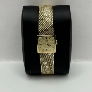 Reloj Pulsera Corvette Vintage 17.4mm Estampado Tono Dorado Correa Milanesa FUNCIONANDO - Imagen 1 de 23