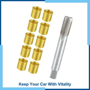 Universal 1Set Spark Plug Thread Repair Tools W/ M12x1.25 Inserts & M14x1.25 Tap - Picture 1 of 7