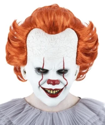 IT (2017) Pennywise Mask~Officially Licensed~Horror Clown Halloween~New - Image 1 of 4