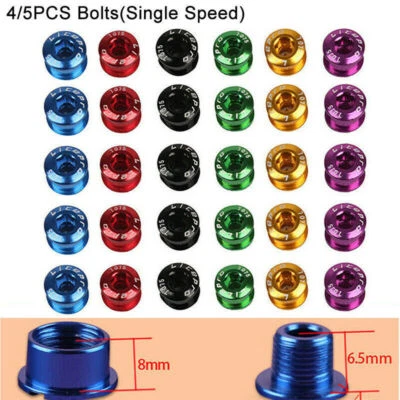 US Aluminum MTB Road BMX Bike Bolts Single Double Triple Chainring Screws 4/5pcs - Image 1 of 4