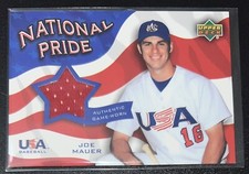 Joe Mauer 2004 Upper Deck USA Baseball National Pride NPJ-JM Minnesota Twins