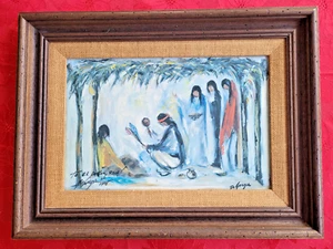 Ted DeGrazia Framed Oil On Canvas, "Desert Medicine Man" Double Signed, 1978 - Picture 1 of 16