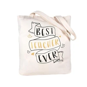 Teacher Appreciation Gift Teacher Gifts Canvas Teacher Bag and Tote 100% Cott... - Picture 1 of 6