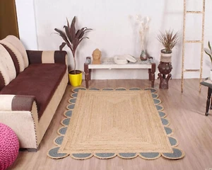 Rug Jute Runner Farmhouse 100% Jute Braided Handmade Rustic look Natural Carpet - Picture 1 of 7