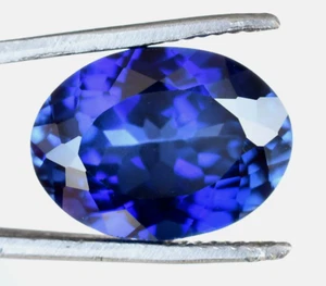 Piedra preciosa suelta certificada de zafiro azul natural de 7,70 quilates con regalo gratis - Imagen 1 de 7