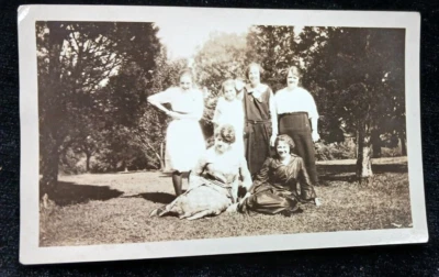 Vintage Snapshot Women in Dress 1900's Fashion scene American History - Image 1 of 4