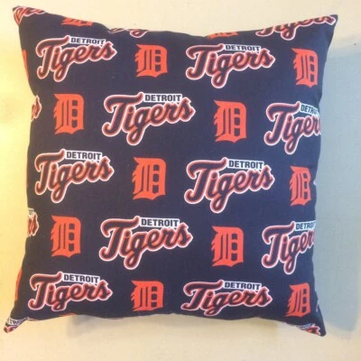 MLB DETROIT TIGERS ALMOHADA COMPLETA 15 X 15 ALGODÓN - REGALOS 7 Estilos Foto 1 de 4