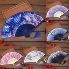 Chinese Style Folding Fans Silk Bamboo Hand Held Dancing Fans Wedding Party Gift