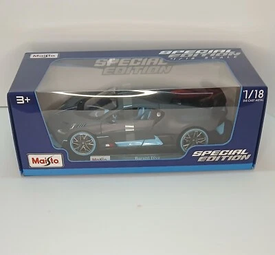NUEVO Maisto Diecast Edición Especial Escala 1:18 Bugatti Divo Gris y Azul Foto 1 de 4