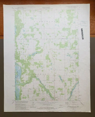 Оригинальная винтажная топографическая карта Сомерсета Норт, Миннесота-Висконсин 1974 USGS 27 дюймов x 22 дюйма  - Изображение 1 из 4