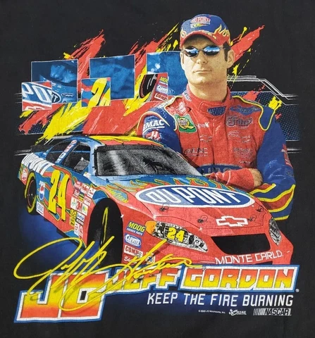 VINTAGE Chase Authentics Jeff Gordon Shirt Men 2XL XXL Black 2003 Fire Adult A28 Cover