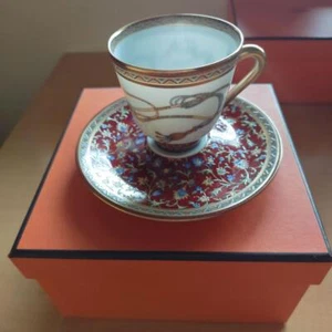 Hermes Cheval d'Orient Demitasse Cup and Saucer espresso coffee - Picture 1 of 4