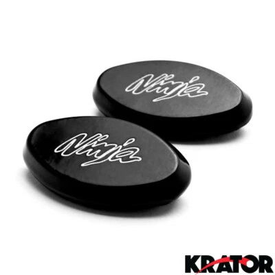 Par de bloqueos de espejos negros Kawasaki Ninja ZX6R 636 ZX6Rr ZX-10R 2004-2010 Foto 1 de 3