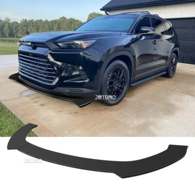 For Toyota Highlander Gloss Black Front Bumper Lip Spoiler Splitters Boby Kits - Image 1 of 4