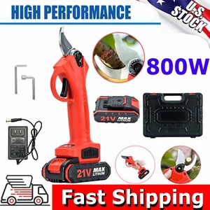 800W Electric Pruning Shears Cordless Pruner Brushless Branch Cutter w/ Battery - Picture 1 of 13