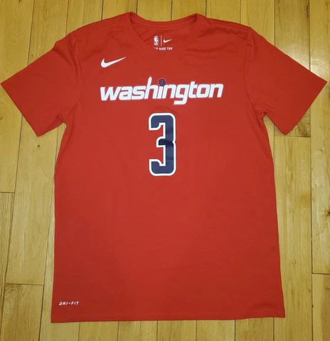 Nike Dri Fit BRADLEY BEAL WASHINGTON BULLETS #3 T-Shirt Mens M NBA Basketball Cover