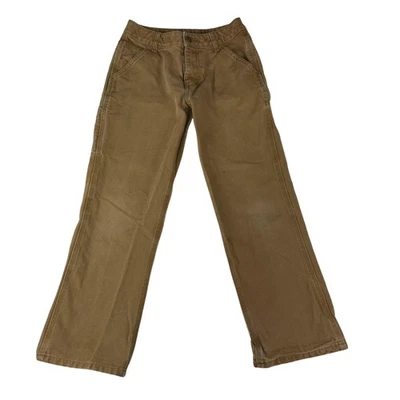 Carhartt Pants Boys 12 Brown Double Knee Utility Workwear Carpenter 100% Cotton - Image 1 of 4