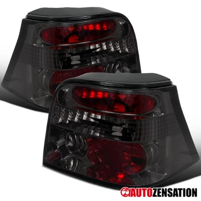 Fit 1999-2006 VW Golf MK4 GTI Smoke Rear Tail Lights Brake Lamps Left+Right - Image 1 of 4