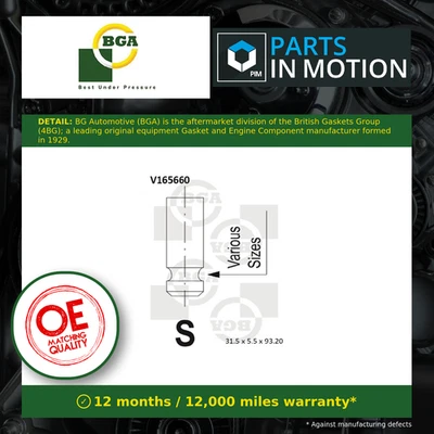 Inlet Valve fits HYUNDAI ACCENT RB 1.6 2010 on G4FC BGA 222112B000 222112B400 - Image 1 of 4