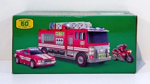 2024 Hess Toy Truck 60th Anniversary Fire Truck with Car and Motorcycle NIB - Picture 1 of 11