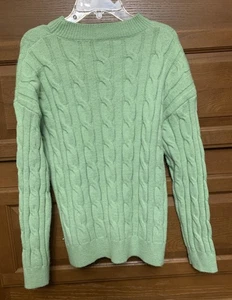 Shein Sweater - Sz Small green pullover L/S crew neck 1783 - Picture 1 of 5
