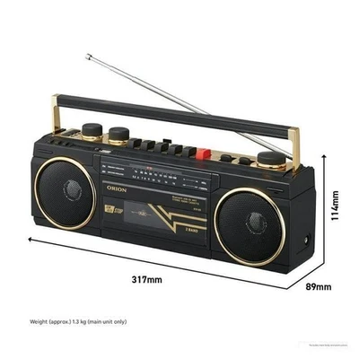 SCR‑B3 BK ORION Bluetooth Stereo Radio Cassette Player Genuine Retro Design - Image 1 of 4